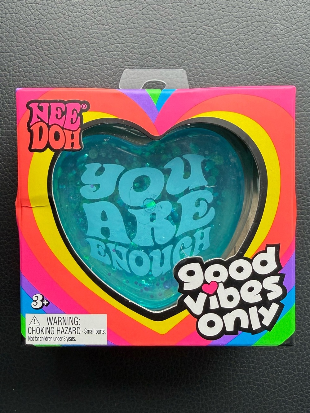 NeeDoh! Good Vibes Only Heart Gel - blue